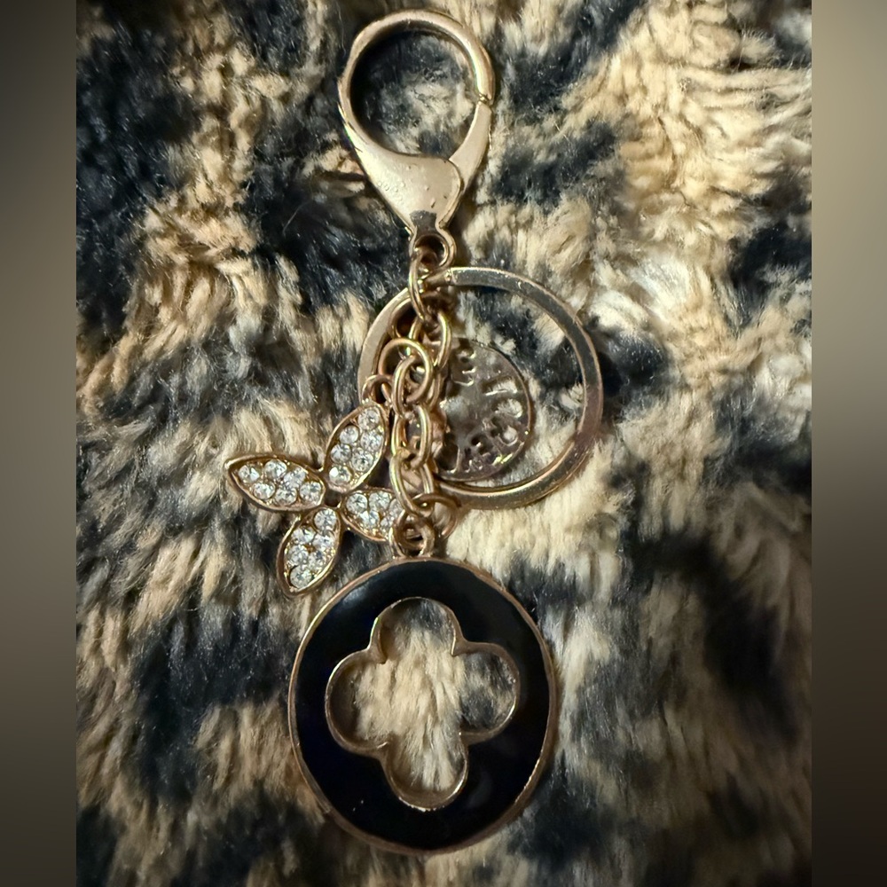 Gold and Black Charm Keychain